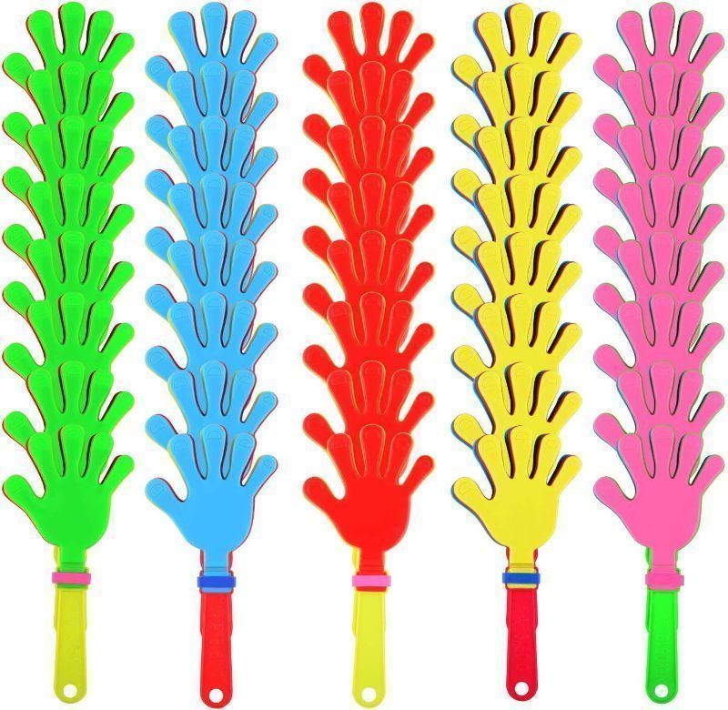 Photo 1 of 20 Pieces Plastic Hand Clappers Noise Makers Noisemaker Game Accessories for Fiesta Party Birthday Favors and Supplies, 7.5 Inch