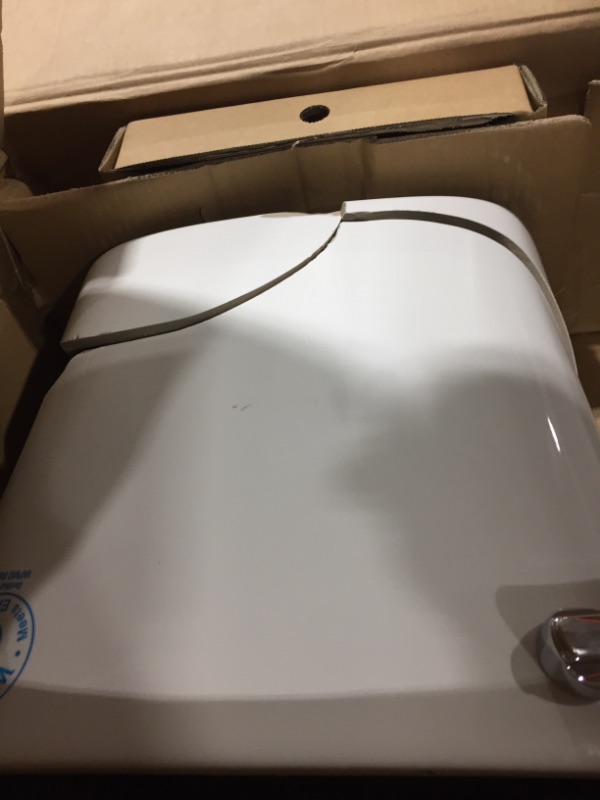 Photo 4 of ** BROKEN **Power Flush 2-Piece 1.28 Gallons Per Flush GPF Single Flush Elongated Toilet in White with Slow-Close Seat Included