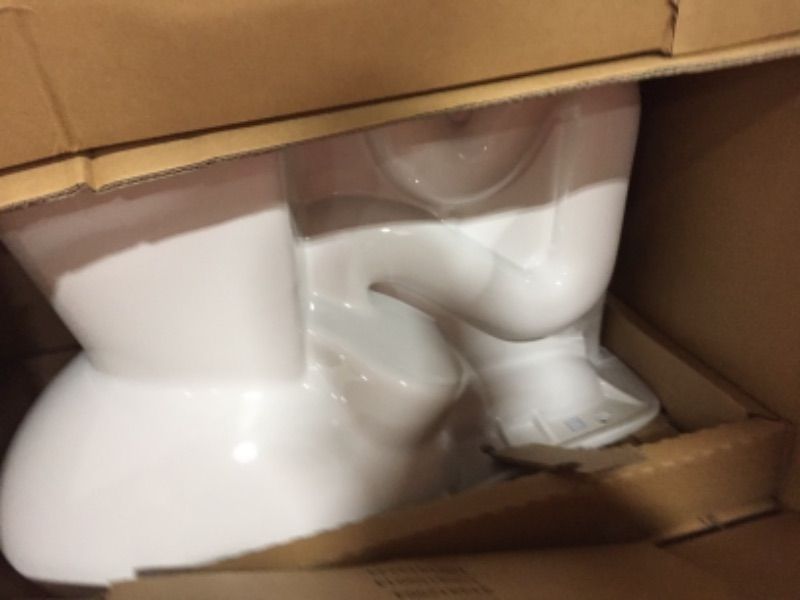 Photo 3 of ** BROKEN **Power Flush 2-Piece 1.28 Gallons Per Flush GPF Single Flush Elongated Toilet in White with Slow-Close Seat Included