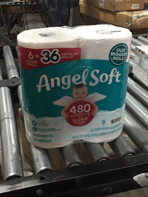 Photo 2 of Angel Soft Super Mega Toilet Paper, 6 Super Mega Rolls