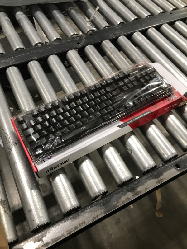 Photo 2 of HyperX Alloy Origins - Mechanical Gaming Keyboard, Software-Controlled Light & Macro Customization, Compact Form Factor, RGB LED Backlit - Linear HyperX Red Switch & Pulsefire Haste – Gaming Mouse Black Full Size HyperX Red Keyboard + Pulsefire Haste Gami