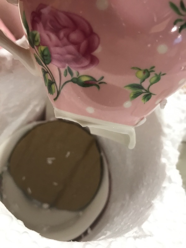 Photo 3 of **Damaged**BTaT- Floral Tea Set, Tea cups (8oz), Tea Pot (38oz), Creamer and Sugar Set, Gift box, China Tea Set, Tea Sets for Women, Tea Cups and Saucer Set, Mother’s Day Gift