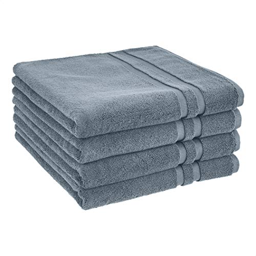 Photo 1 of Amazon Basics GOTS Certified Organic Cotton Bath Towel - 4-Pack, Tide Pool
