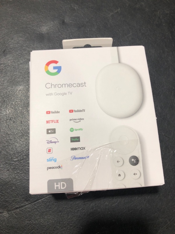 Photo 5 of Chromecast with Google TV (HD) - Streaming Stick Entertainment on Your TV with Voice Search - Watch Movies, Shows, and Live TV in 1080p HD - Snow