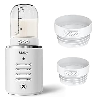 Photo 1 of Bioby Portable Bottle Warmer, Baby Bottle Warmer with 3 Adapters, 3 Min Fast Heating for Breastmilk, Formula and Water, Accurate Temperature Control, Travel Bottle Warmer On The Go