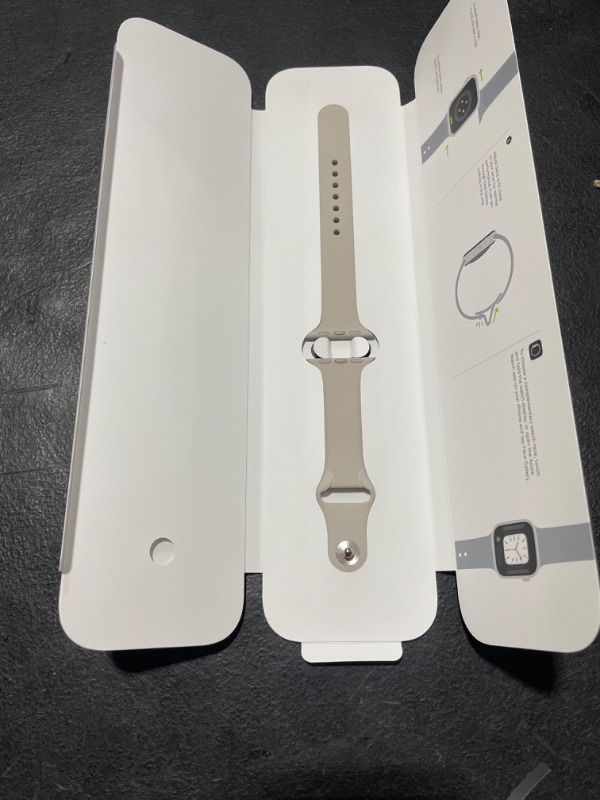 Photo 7 of Apple Watch SE (2nd Gen) [GPS 40mm] Smart Watch w/Starlight Aluminum Case & Starlight Sport Band - M/L. Fitness & Sleep Tracker, Crash Detection, Heart Rate Monitor, Retina Display, Water Resistant - FACTORY SEALED, OPENED FOR PICTURES 
