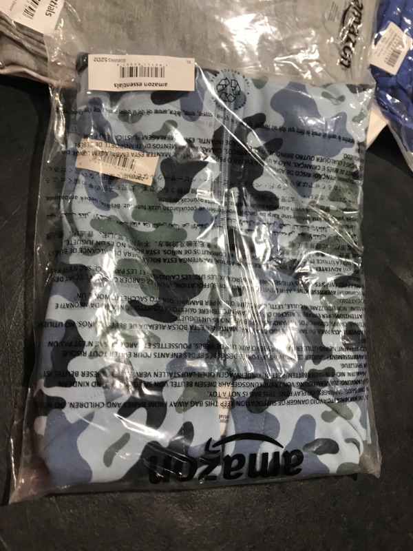 Photo 2 of Amazon Essentials Boys and Toddlers' Fleece Zip-up Hoodie Sweatshirt X-Large Blue Camo