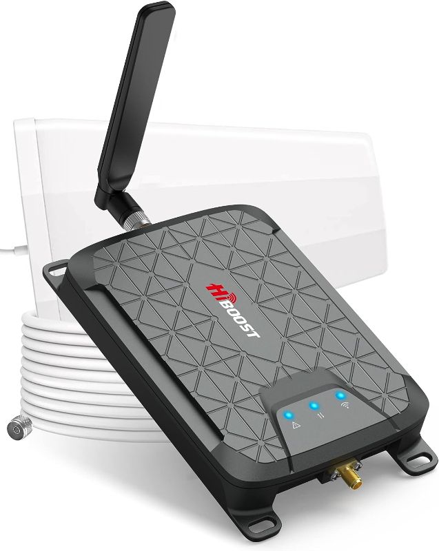 Photo 1 of HiBoost Cell Phone Booster for Home, Typical 1,500 sq ft, Signal Booster Support Band 5, 12/17, 13 - Verizon, AT&T, T-Mobile, Boosts 5G/4G LTE,FCC Approved