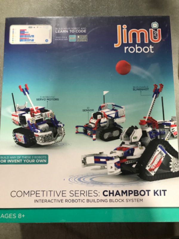 Photo 2 of UBTECH JIMU Robot Competitive Series: Champbot Kit/ App-Enabled Building & Coding STEM Robot Kit (522 Pcs) from Robotics , Blue