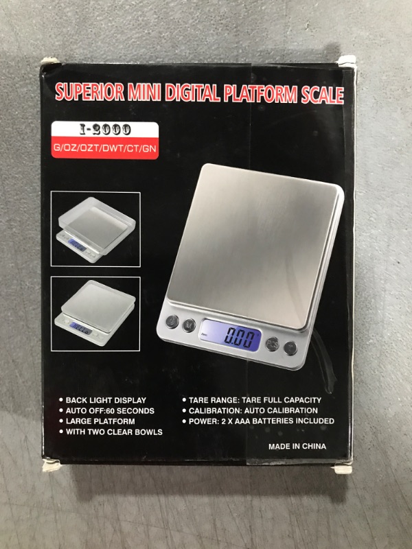 Photo 2 of Digital Kitchen Scales, 500g/0.01g Professional Digital Table Top Scale High-Precision Food Scales Jewelry Scales Nutrition Scales with LCD Back-Lit Display
