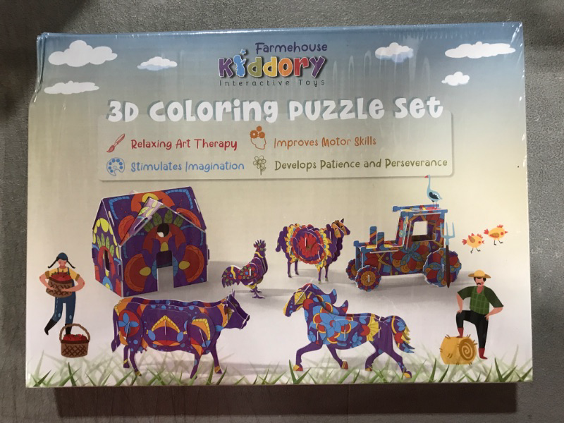 Photo 2 of 3D Coloring Puzzle Set with Unique Mandala Pattern - DIY 3D Puzzles for Kids Ages 7-15 - Arts and Crafts for Girls & Boys 3-d Puzzles Animal Drawing Art Kits for Kids - 6 Different Shapes