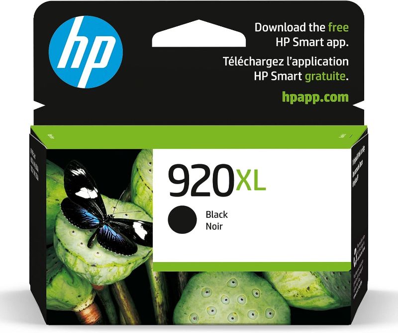 Photo 1 of HP 920XL Black High-yield Ink Cartridge | Works with HP OfficeJet 6000, 6500, 7000, 7500 Series | CD975AN 