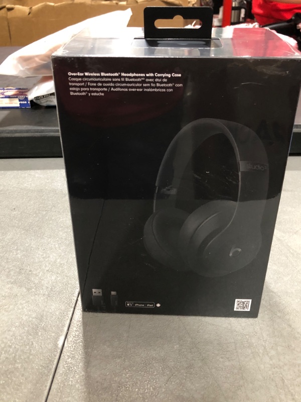 Photo 3 of Factory Sealed Beats Studio3 Wireless Noise Cancelling Over-Ear Headphones - Apple W1 Headphone Chip, Class 1 Bluetooth, 22 Hours of Listening Time, Built-in Microphone - Matte Black (Latest Model) Matte Black Studio3