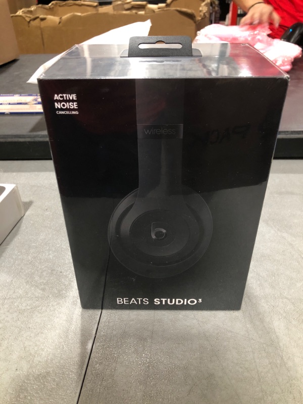 Photo 2 of Factory Sealed Beats Studio3 Wireless Noise Cancelling Over-Ear Headphones - Apple W1 Headphone Chip, Class 1 Bluetooth, 22 Hours of Listening Time, Built-in Microphone - Matte Black (Latest Model) Matte Black Studio3