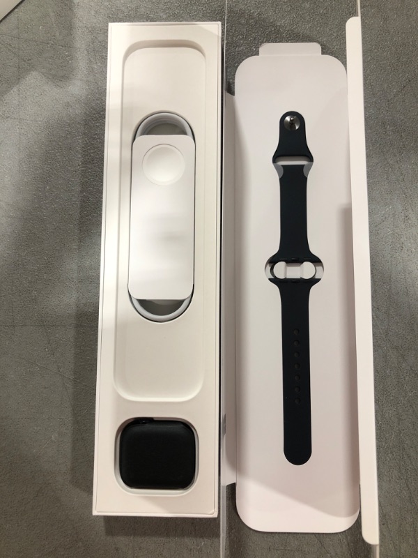 Photo 2 of Apple Watch Series 8 [GPS 41mm] Smart Watch w/Midnight Aluminum Case with Midnight Sport Band. Fitness Tracker, Blood Oxygen & ECG Apps, Always-On Retina Display, Water Resistant 41mm S/M - fits 130–180mm