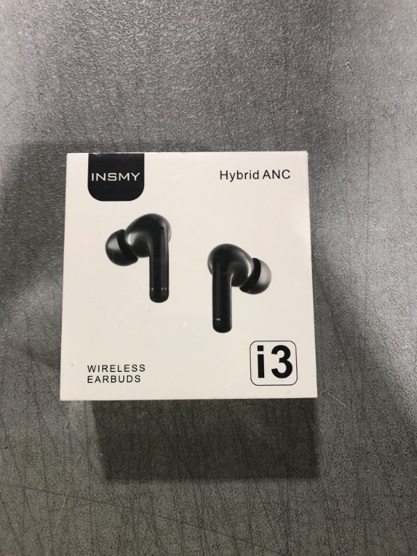 Photo 2 of INSMY Wireless Earbuds Hybrid Active Noise Cancelling Waterproof Earphones with 6 Mics for Clear Calls Authentic Audio Big Bass, 36 Hours Playtime Bluetooth in-Ear Headphones ANC/Ambient Mode (Nude)