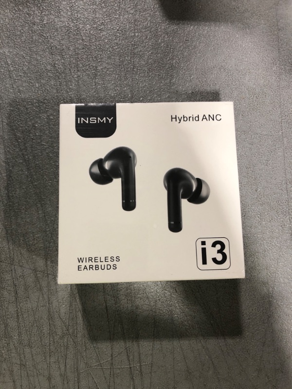 Photo 2 of INSMY Wireless Earbuds Hybrid Active Noise Cancelling Waterproof Earphones with 6 Mics for Clear Calls Authentic Audio Big Bass, 36 Hours Playtime Bluetooth in-Ear Headphones ANC/Ambient Mode (Nude)