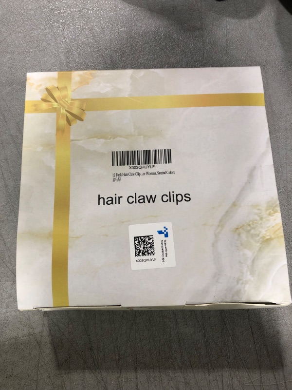 Photo 2 of 12 Pack Hair Claw Clips include 4.1 inch Large Clip and 2 inch Small Clip Claw Clips for Thick Thin Hair, Strong Hold jaw clip Big Non-slip Matte Hair Clips for Women,Neutral Colors