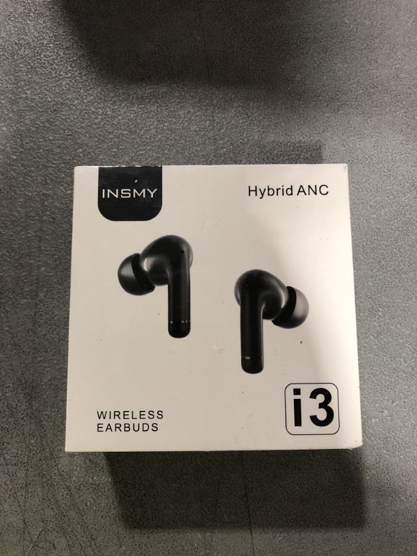 Photo 2 of INSMY Wireless Earbuds Hybrid Active Noise Cancelling Waterproof Earphones with 6 Mics for Clear Calls Authentic Audio Big Bass, 36 Hours Playtime Bluetooth in-Ear Headphones ANC/Ambient Mode (Nude)