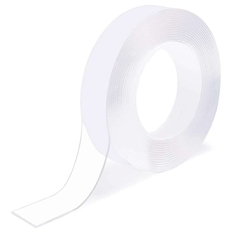 Photo 1 of Double Sided Tape Heavy Duty,Nano Double Sided Adhesive Mounting Tape,Extra Large Clear & Tough Sticky Poster Wall Tape ,1.18 x 120 Inch,Multipurpose Tape Picture Hanging Strips for Home Office