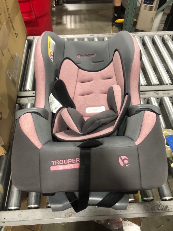 Photo 2 of Baby Trend Trooper 3-in-1 Convertible Car Seat, Cassis Pink