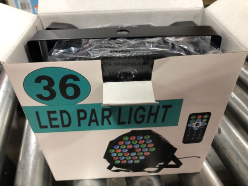 Photo 1 of LUNSY Dj Lights, 36 LED Par Lights Stage Lights with Sound Activated Remote Control & DMX Control, Stage Lighting Uplights for Wedding Club Music Show Christmas Holiday Party Lighting