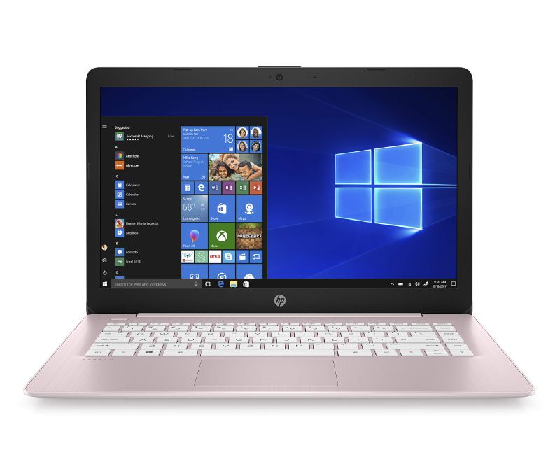 Photo 1 of HP Stream 14-Inch Laptop, Intel Celeron N4000, 4 GB RAM, 64 GB eMMC, Windows 10 Home in S Mode With Office 365 Personal For 1 Year (14-cb188nr, Rose Pink)