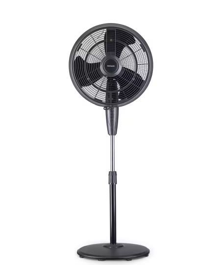 Photo 1 of 18 in. 3-Speed Wide-Angle Oscillating Outdoor Personal Fan Misting and Pedestal for Cool Down 500 sq. ft. - Black
