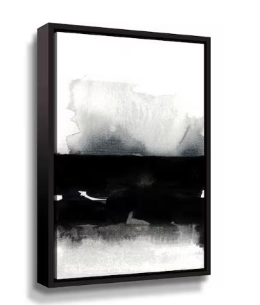 Photo 1 of 'BW 01' by Iris Lehnhardt Framed Canvas Wall Art
 H 24 in, W 36 in, D 2 in