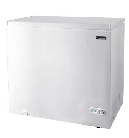 Photo 1 of 7.0 cu. ft. Chest Freezer in White (damaged when unloaded(Gonna Required truck)
