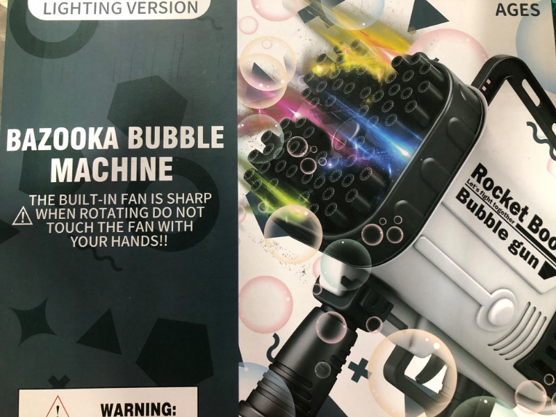 Photo 1 of Bubble Machine Gun - 2022 Upgrade 64-Hole Bubble Big Bazooka Gun Rocket Boom Bubble Machine Rocket Launcher Bubble Maker Blower for Kids Girls Adults Party (2nd Generation) - Pink