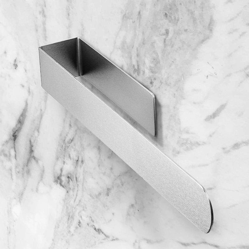 Photo 1 of Hand Towel Holder for Bathroom 15 Inch Self Adhesive Towel Bar for Bathroom Countertop Sink Kitchen Towel Rack SUS 304 Stainless Steel Brushed Nickel Face Towel Holder
