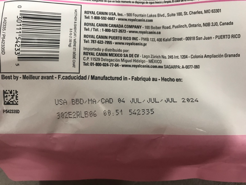 Photo 3 of Royal Canin Feline Health Nutrition Mother & Babycat Dry Cat Food for Newborn Kittens and Pregnant or Nursing Cats, 3.5 lb bag 3.5 Pound (Pack of 1)- best by 04-JUL-2024