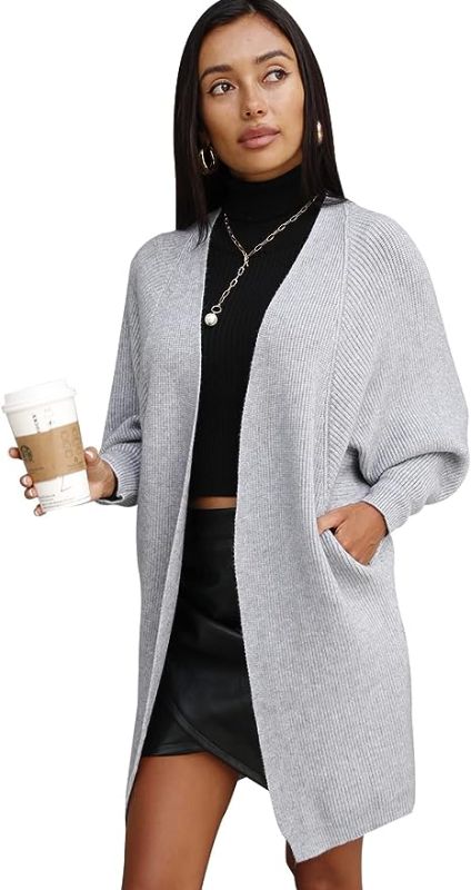 Photo 1 of ARRUSA Women’s Super Soft Comfy Cardigan, Casual Long Sleeve Fall Sweater, Open Front Top Kimono- small 