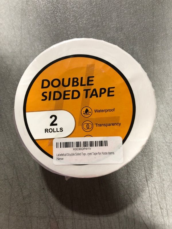 Photo 2 of Labelebal Double Sided Tape Heavy Duty, Total 33 FT Double Sided Mounting Tape,Extra Large Reusable Strong Sticky Adhesive Tape for Walls Removable Waterproof (Pack of 2) 33 Feet