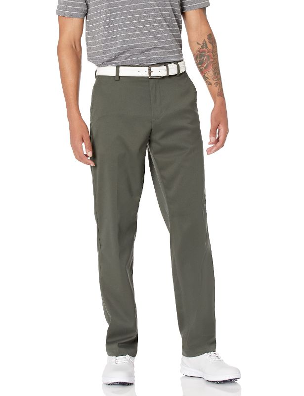 Photo 1 of Amazon Essentials Men's Classic-Fit Stretch Golf Pant (Available in Big & Tall) Polyester Blend Olive 38W x 30L