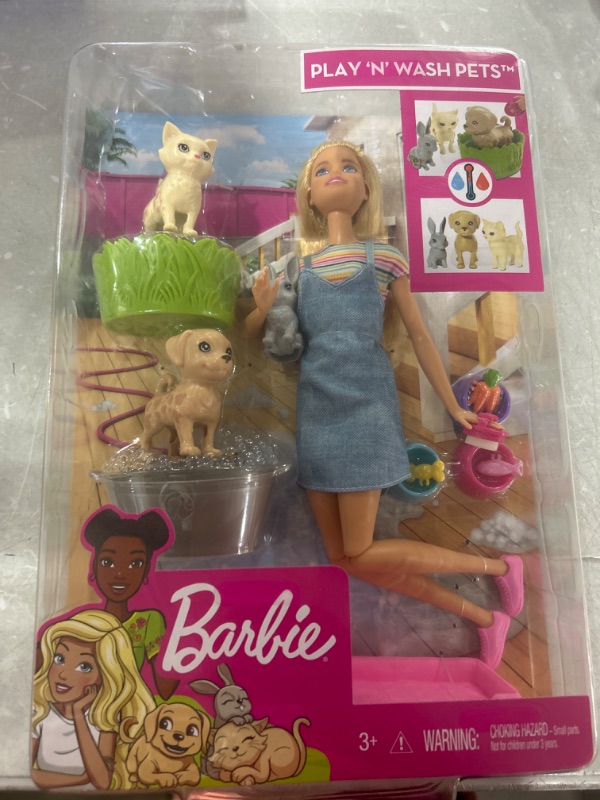 Photo 2 of Barbie Play N Wash Pets Doll And Playset