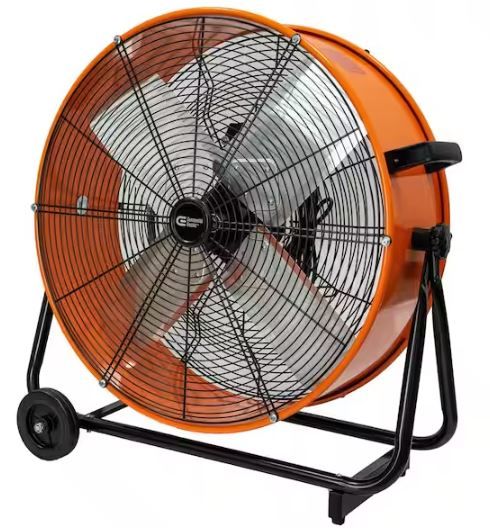 Photo 1 of 24 in. 2-Speed Heavy Duty Tilt Drum Fan
