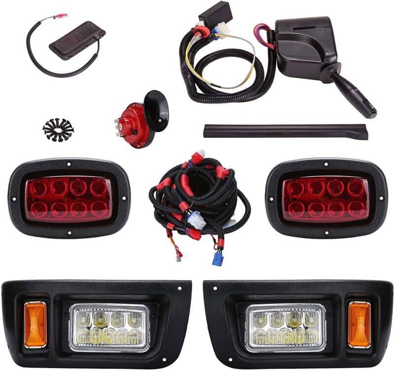 Photo 1 of 10L0L Golf Cart LED Headlights and Tail Light Kits for Club Car DS Gas & Electric Carts, 12V Street Legal Lights Kit With Turn Signal Wiring Harness
