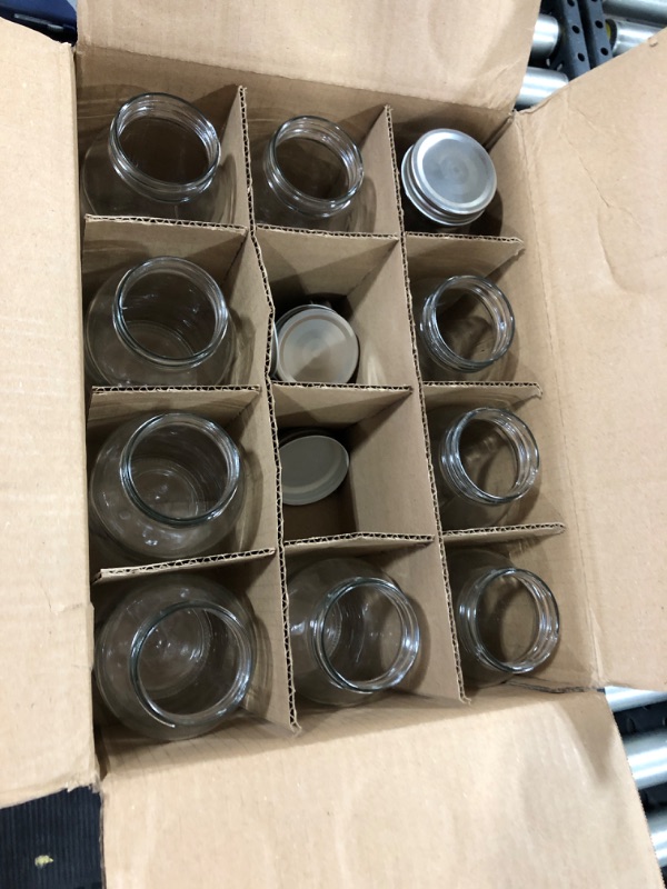 Photo 1 of 12pk of mason jars with lids