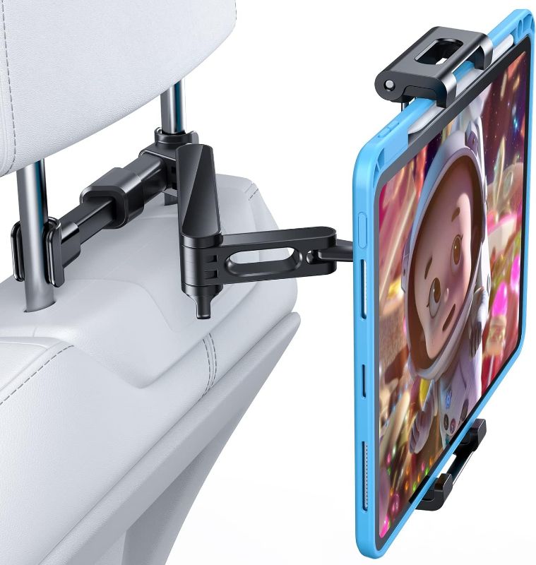 Photo 1 of AHK Car Tablet Holder, Headrest Tablet Mount Headrest Stand Cradle Compatible with Devices Such as iPad Pro Air Mini, Galaxy Tabs, Other 4.7-12.9" Cell Phones and Tablets
