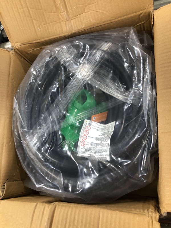 Photo 1 of addlon 50 Amp 50 Feet RV/EV Extension Cord with Adapter 30M/50F, Heavy Duty 6/3+8/1 STW AWG Gauge 4 Prong Power Cord, NEMA 14-50P to 14-50R, Tesla Model 3-S-X-Y,Black-Green, ETL Listed 50 FT - 50A