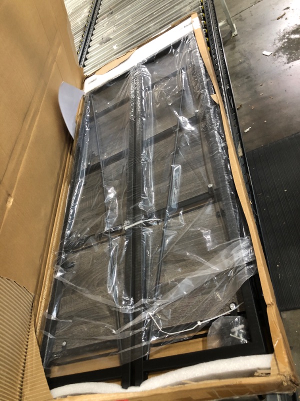 Photo 1 of GHQME No-Assembly Folding Bookshelf Storage Shelves 4 Tiers Vintage Multifunctional Plant Flower Stand Storage Rack Shelves Bookcase for Home Office (Gray and Black-4, 4-Tier) 4-tier Gray and Black-4