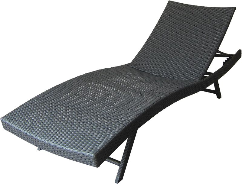 Photo 1 of Christopher Knight Home Kauai Outdoor Wicker Chaise Lounge/Grey
