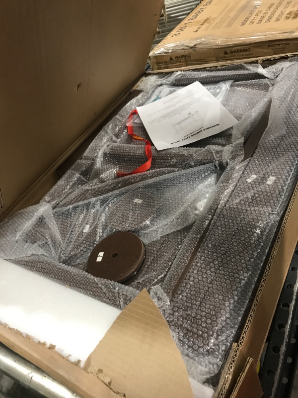 Photo 1 of Outdoor Prep Dining Table,Movable Pizza Oven Stand, Stainless Steel Patio Bar Cart,Patio Grilling Backyard BBQ Grill Cart,Dark Gray Tabletop(Brown)