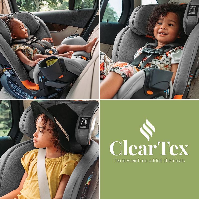 Photo 2 of Chicco OneFit ClearTex All-in-One, Rear-Facing Seat for Infants 5-40 lbs, Forward-Facing Car Seat 25-65 lbs, Booster 40-100 lbs, Convertible| Obsidian/Black