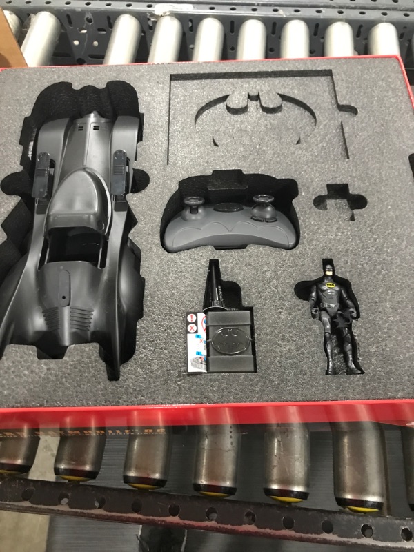 Photo 2 of DC Comics, Official 1989 Batmobile RC, Exclusive Batman Figure, Limited Edition Collector's Item, Smoke Effects, Batcave Chargeable Base, Ages 14+