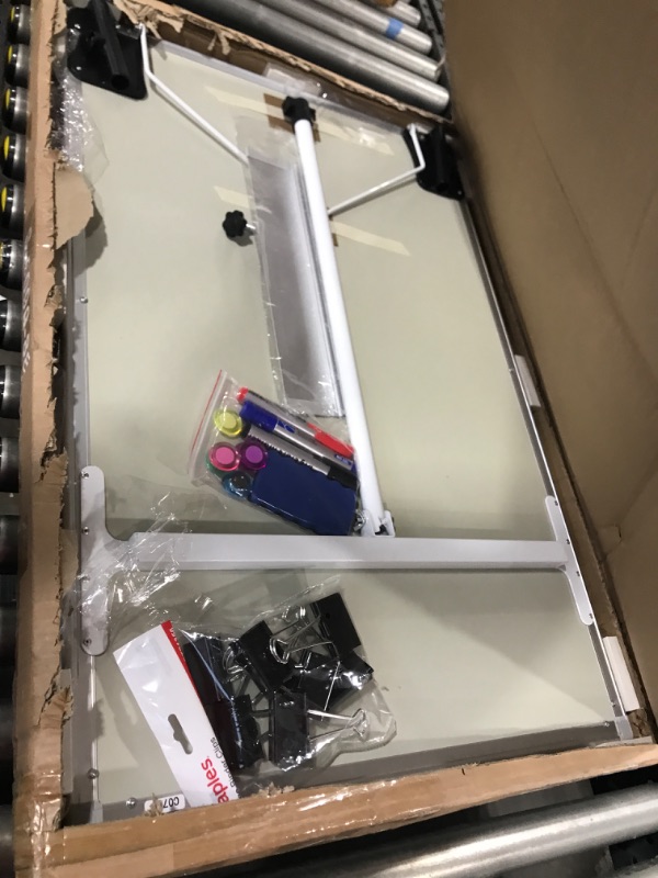 Photo 2 of Easel Whiteboard - Magnetic Portable Dry Erase 36 x 24 Tripod Height Adjustable, 3' x 2' Flipchart Easel Stand White Board for Office or Teaching at Home & Classroom *Silver 36x24