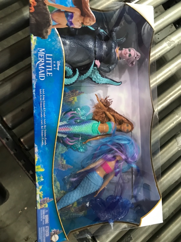 Photo 2 of VIEW 2ND IMAGE Disney The Little Mermaid Ariel, King Triton & Ursula Dolls, Set of 3 Fashion Dolls in Signature Outfits, Toys Inspired by the Movie (Amazon Exclusive)