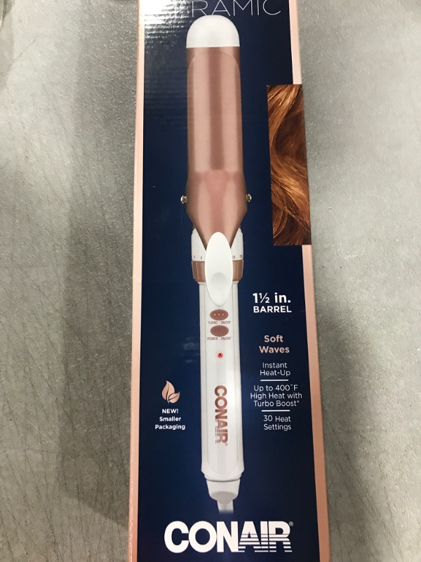 Photo 2 of Conair Double Ceramic 1 1/2-Inch Curling Iron, 1 ½ inch barrel produces soft waves – for use on medium and long hair
